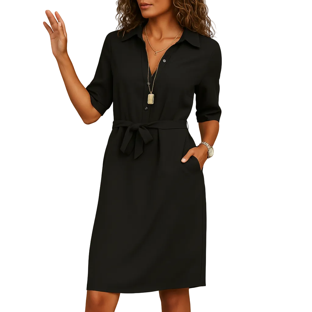 Women's elegant midi dress front view