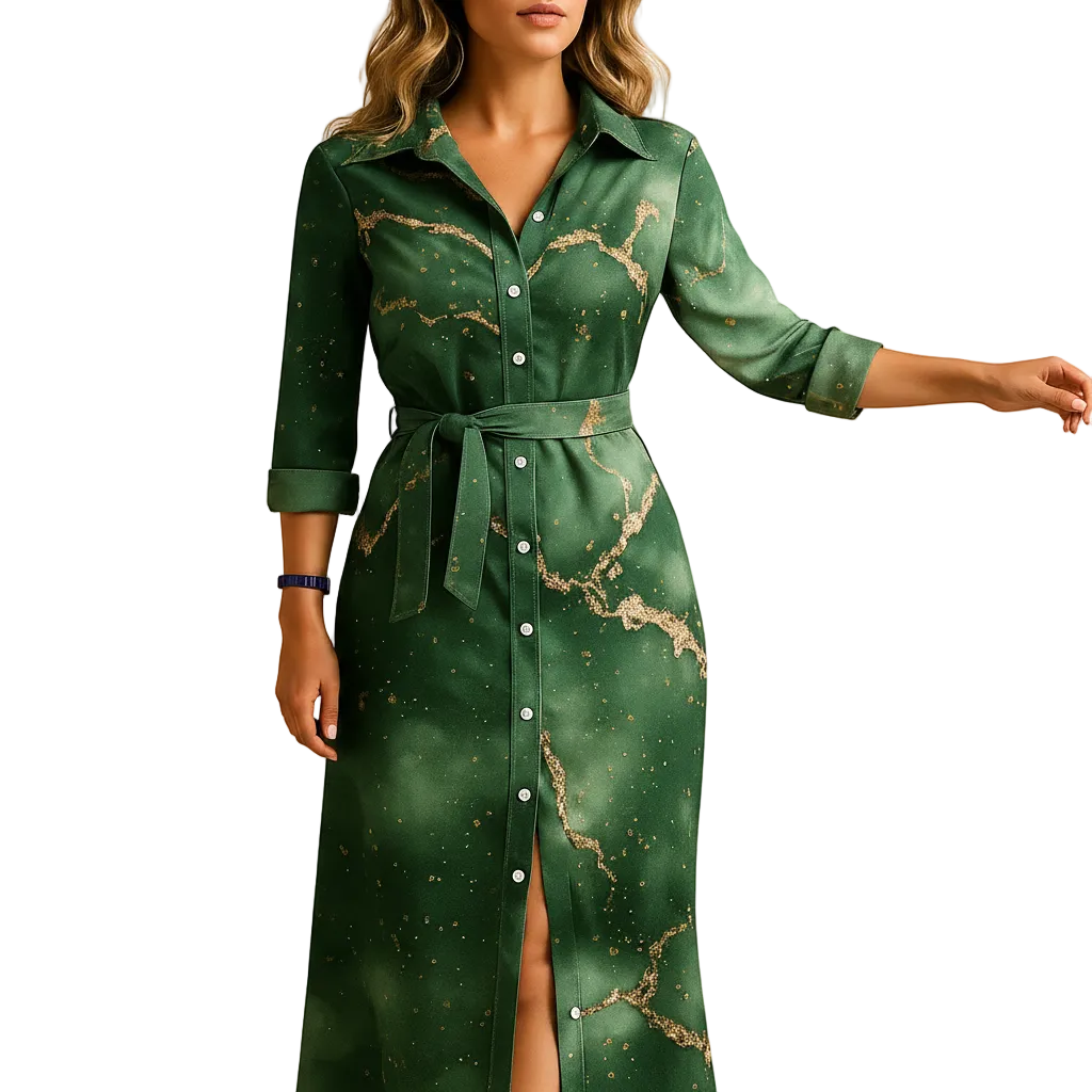 Women's long summer dress back view