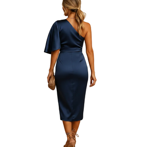 Women's slim fit dress back view